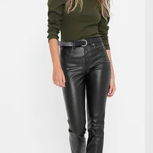 Gap High Rise Bootcut leather pants Tall